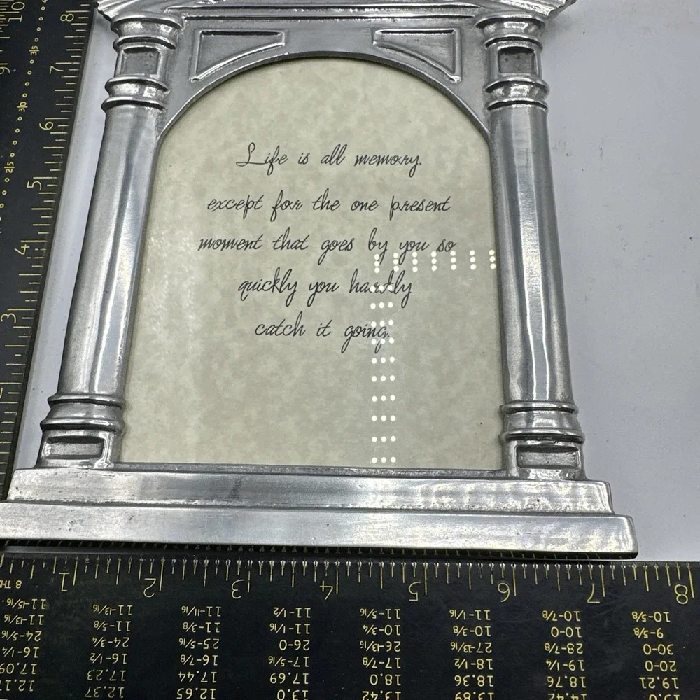 Arch and Columns Silver Picture Frame Holds A 5 X 7 Picture